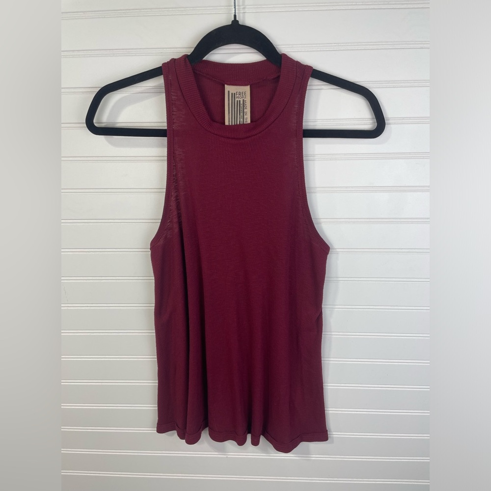 Free People Burgundy Tank Top